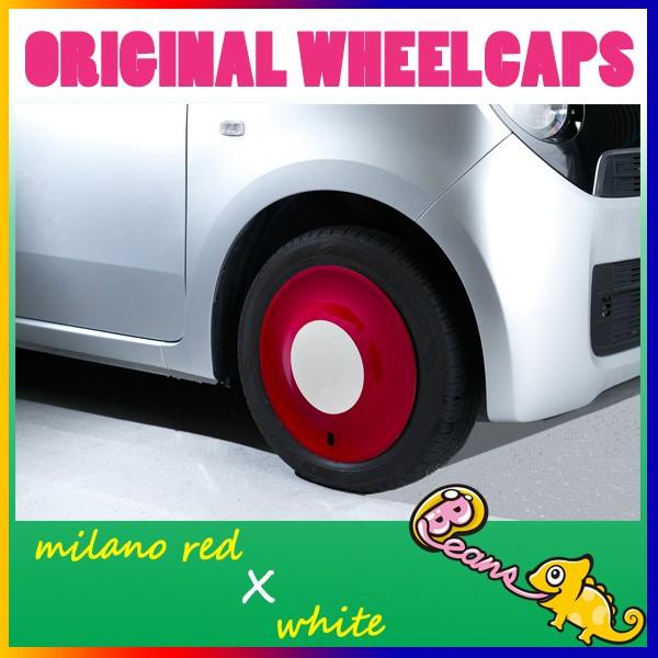 N-ONE純正カラー　ミラノレッド×ホワイト　Beans・ビーンズ/14インチホイールキャップ　ホイールカバー　 | 