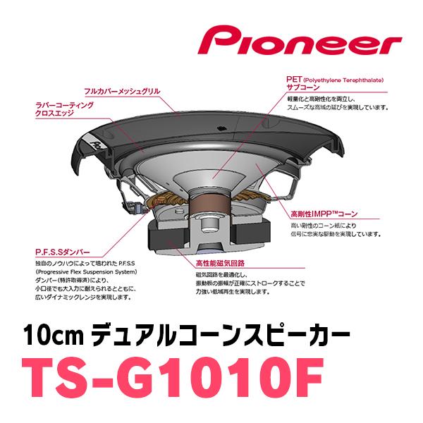 パイオニア/TS-G1010F 10cmデュアルコーンスピーカー Carrozzeria正規