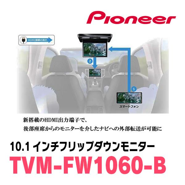 ノア(80系・H26/1〜H28/1)専用セット　PIONEER / TVM-FW1060-B＋KK-Y104FD　10.1インチ・フリップダウンモニター｜diyparks｜07