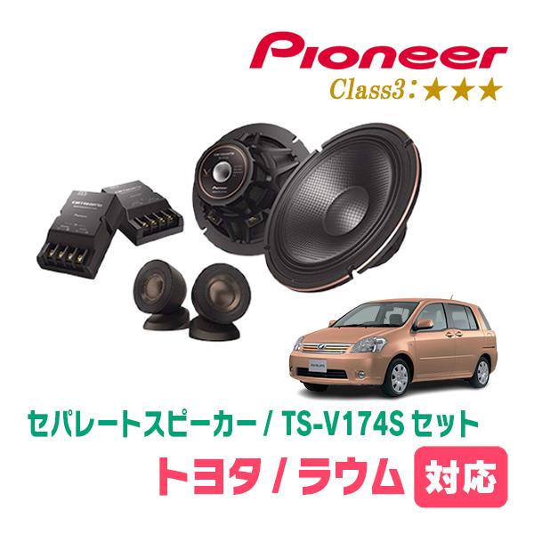 ラウム(20系・H15/5〜H23/3)用　スピーカー・バッフルセット　PIONEER / TS-V174S + UD-K531　(フロント推奨) | カロッツェリア