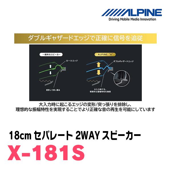 ALPINE アルパイン / X-181S 「X」シリーズ・18cmセパレート2WAY ALPINE アルパイン / X-181S 「X」シリーズ・18cmセパレート2WAY