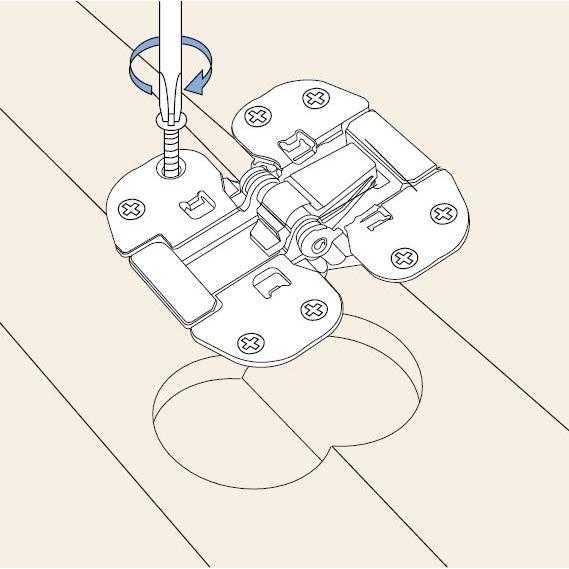 ８個までメール便可 ムラコシセンターヒンジ (ツバ広タイプ) ＤＩＹ 取り換え 扉金具 ドア金具 クローゼット丁番 折れ戸金具｜diypartner｜06