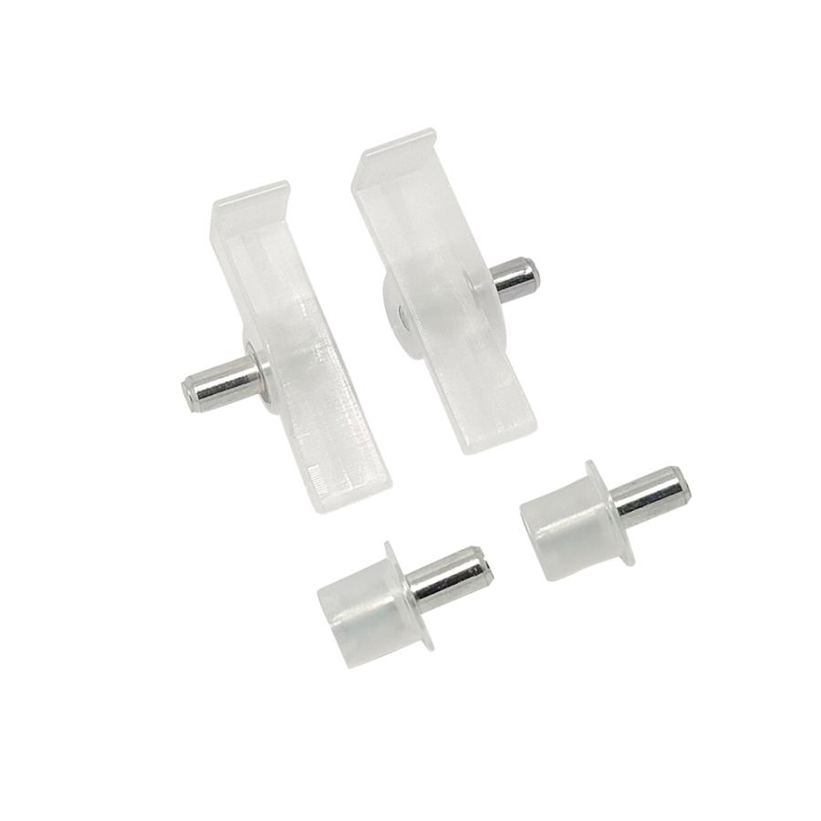 棚ダボ 棚受ダボ ＭＣタイプ 差込み ダボ棚受 金具 １枚セット分 左右各１個・丸型２個 ５ｍｍ ＤＩＹダボ穴 サイズ豊富 耐震 | DIYパートナー | 01