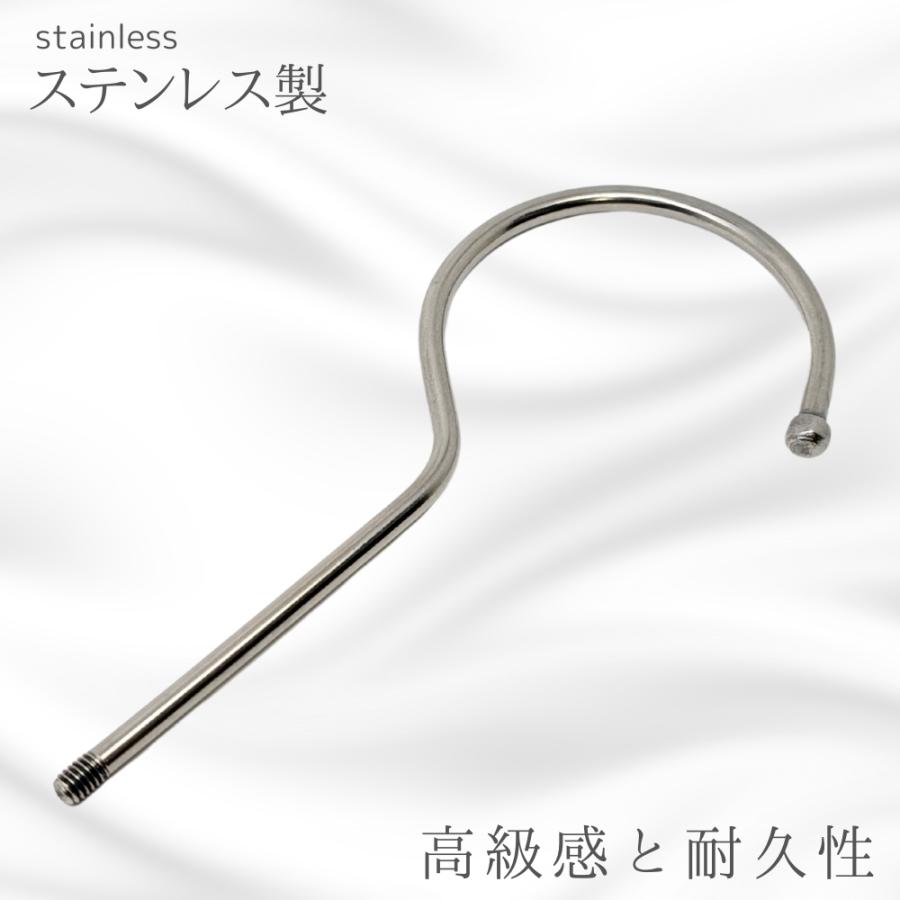 DIYパートナー ステンレス製 ハンガー フック 袋ナット付 フック 金具