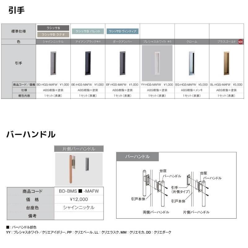 リクシル ラシッサD パレット 室内引戸 Ｖレール方式 引違い戸3枚建 APHT-LGH ノンケーシング枠 Ｗ1748〜2954mm×Ｈ1728〜2425mm - 13