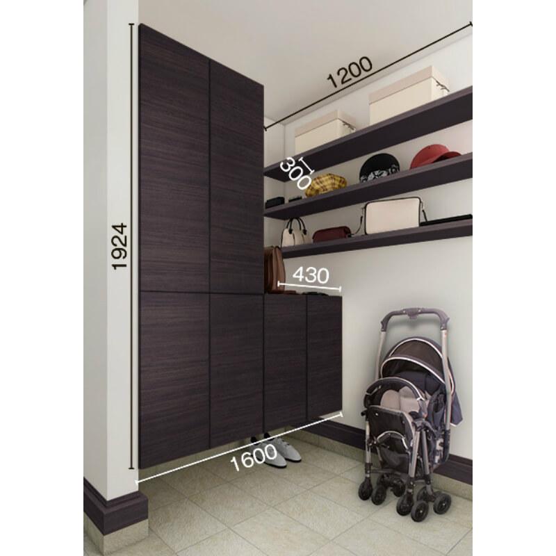 ヴィータス コアストレージ用収納 おすすめプラン BS03 LVB-A-BS03-□□ LIXIL/リクシル Vietas 玄関収納 壁面収納棚 組み立て家具 インテリア リフォーム DIY