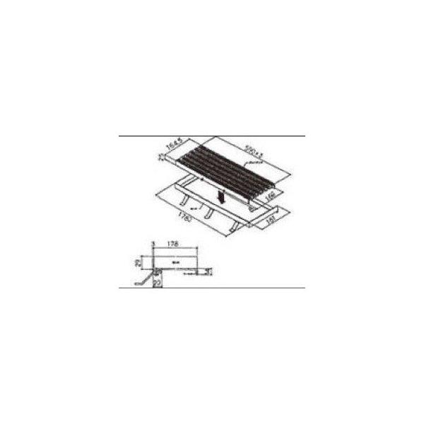 LIXIL/TOSTEM ドア引戸(引き戸)用部品 その他 浴室ドア・引戸(引き戸)：グレーチングMNLZ16 リクシル トステム