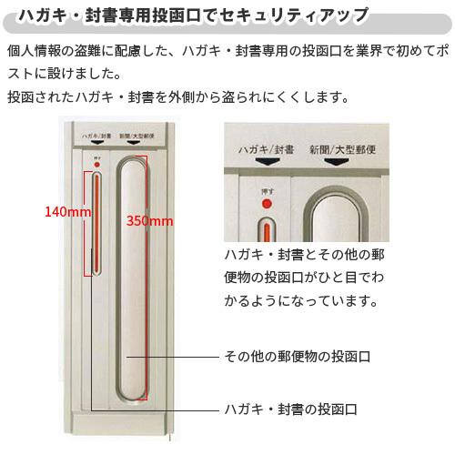 LIXIL（リクシル） エクスポスト セキュリティ縦型ポスト 壁付け・壁埋