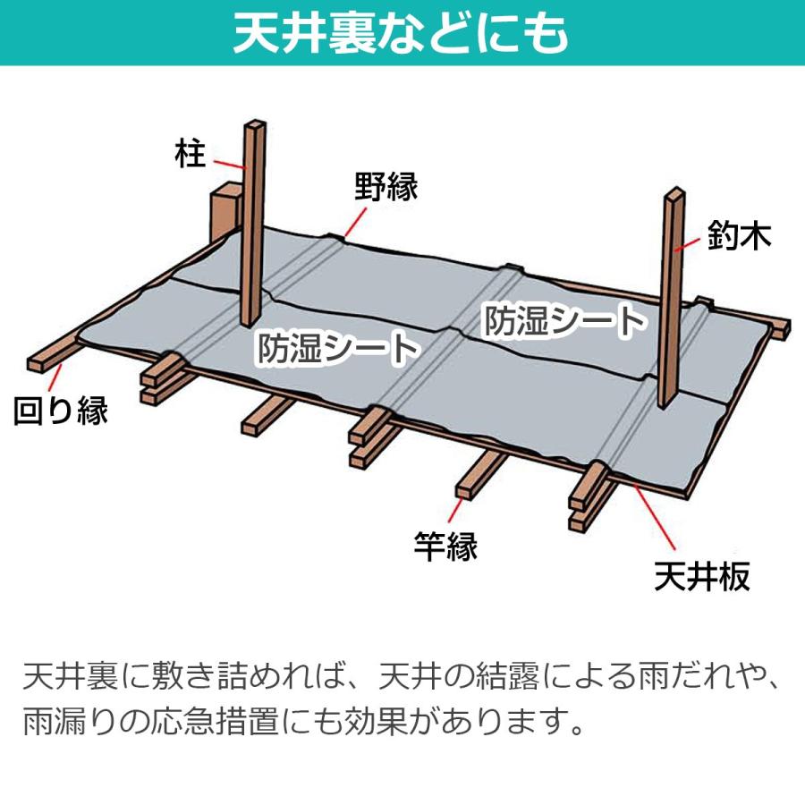 防湿シート 防湿フイルム 防湿気密シート 床 床下 土間 壁 湿気対策 強力防湿シートS スーパーグレード品 50m巻｜diystyle｜12