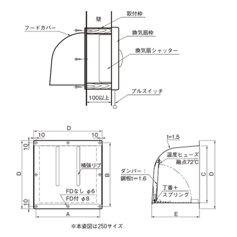 SUS FD付フードカバー FD350 1台 : valuecare-su-524827 : DIYの