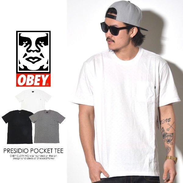 OBEY（オベイ） ポケットTシャツ 半袖 メンズ レディース PRESIDIO 