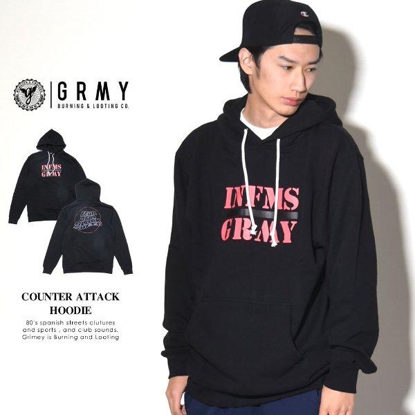 グライミー パーカー メンズ ブランド おしゃれ 裏起毛 スウェット スケートボード GRMY COUNTERATTACK HOODIE 秋冬