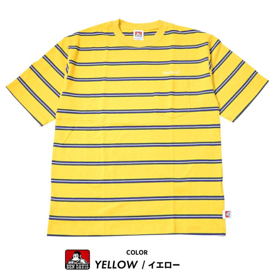 BEN DAVIS（ベンデイビス） 胸ポケット Tシャツ メンズ 半袖 ボーダー 