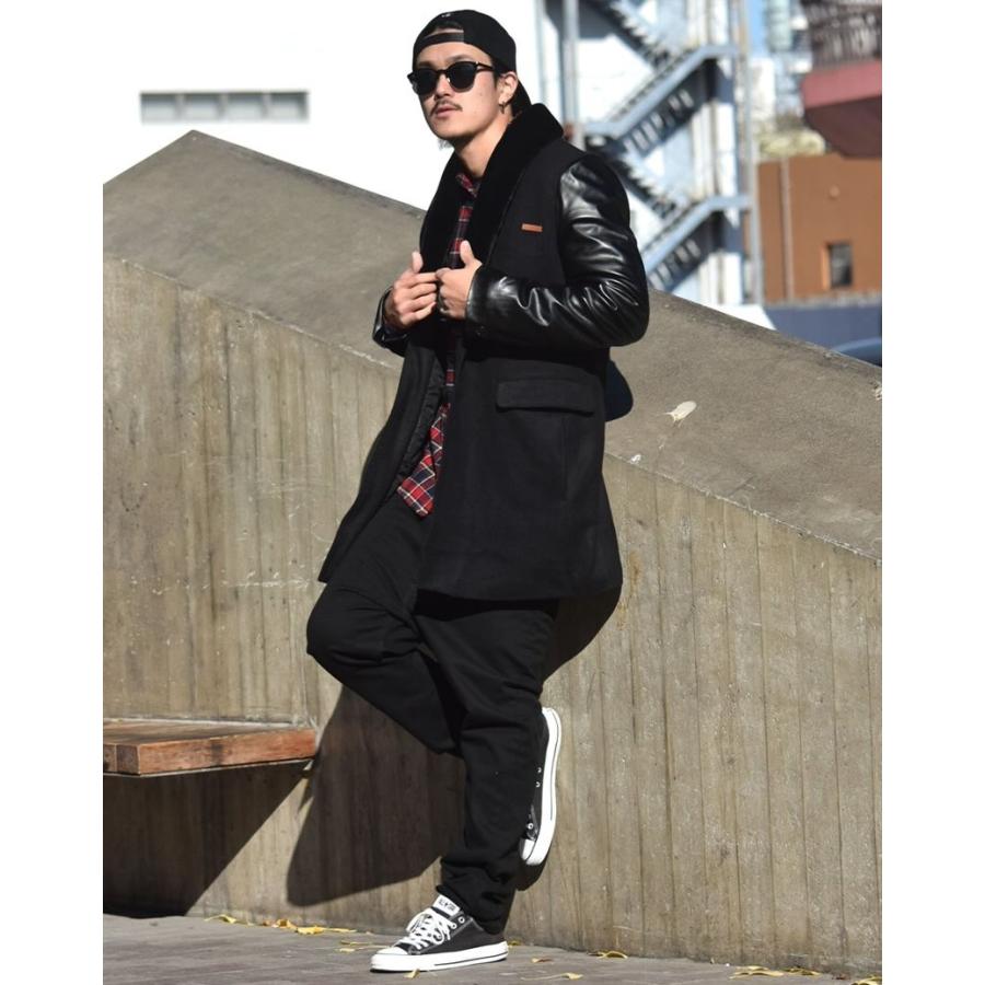 チェスターコート ロング メンズ ブランド 秋 カジュアル 大きいサイズ 黒 ウールメルトンコート Bhjt026 大きいサイズ服 Djドリームス 通販 Yahoo ショッピング