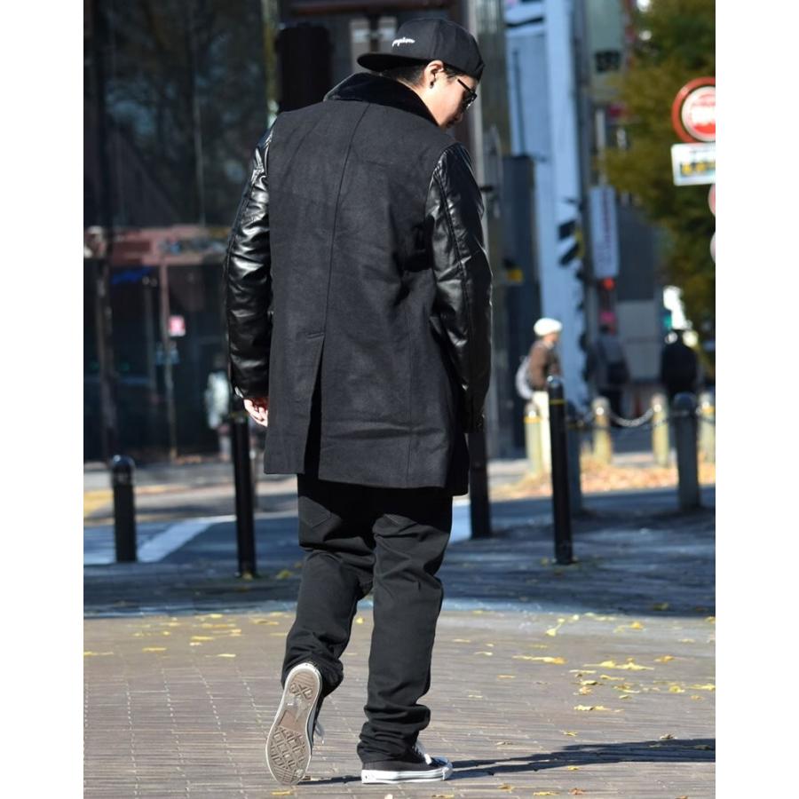 チェスターコート ロング メンズ ブランド 秋 カジュアル 大きいサイズ 黒 ウールメルトンコート Bhjt026 大きいサイズ服 Djドリームス 通販 Yahoo ショッピング