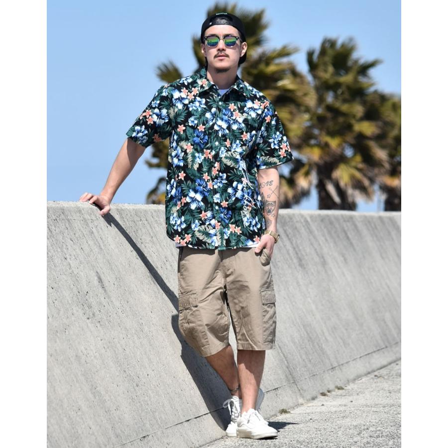 アロハシャツ メンズ 夏 半袖 総柄 おしゃれ ブランド 花柄 大きい