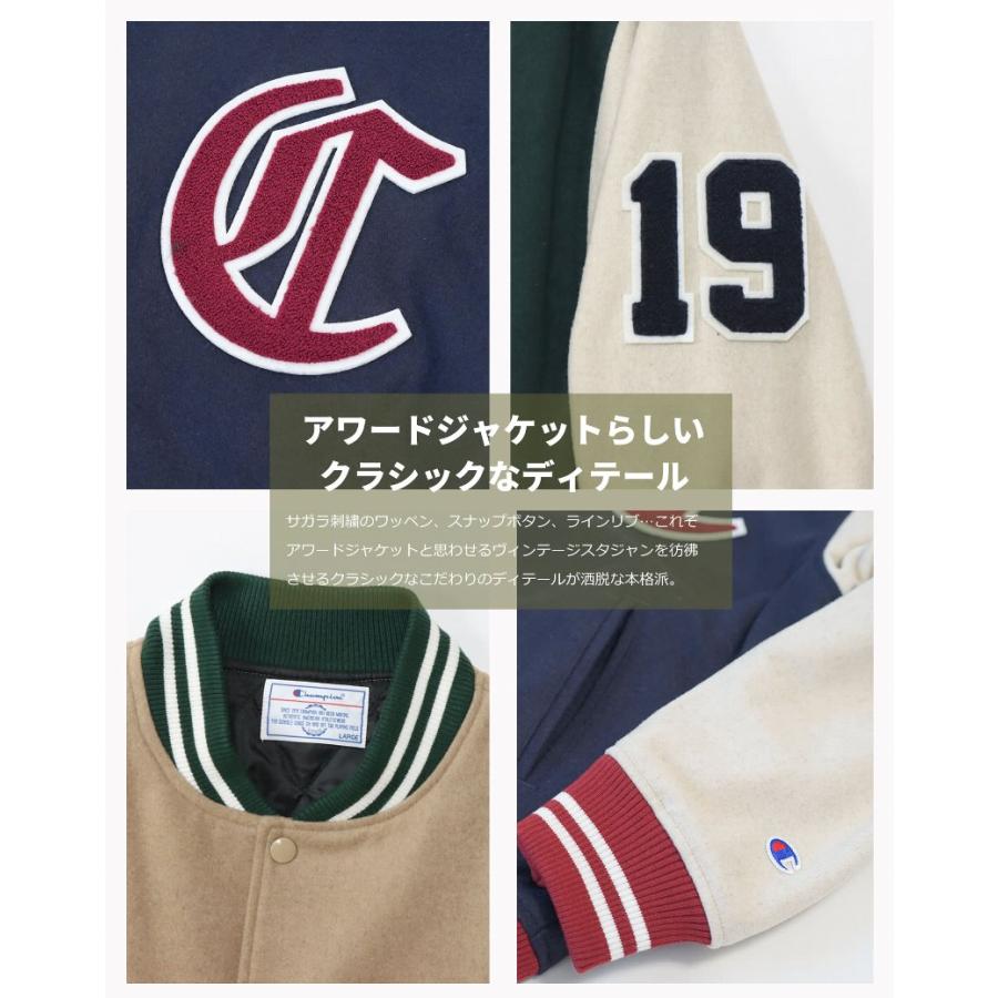 Champion チャンピオン スタジャン メンズ ウール 中綿 アウター Champion チャンピオン スタジャン メンズ ウール 中綿 アウター