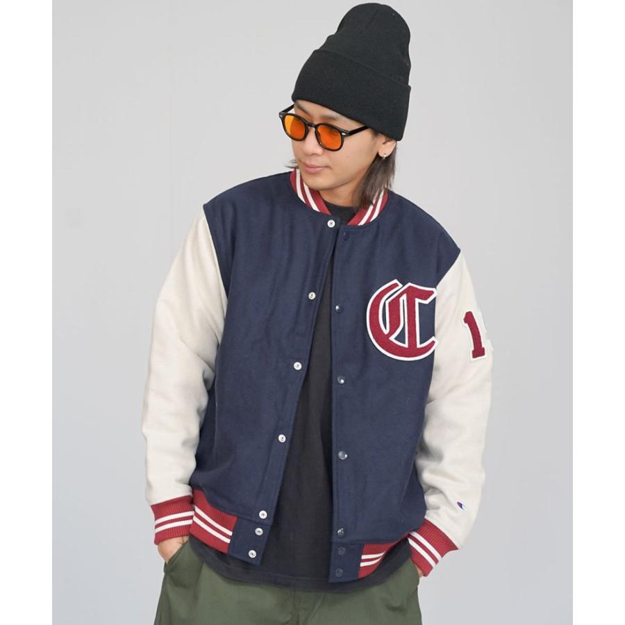 Champion チャンピオン スタジャン メンズ ウール 中綿 アウター Champion チャンピオン スタジャン メンズ ウール 中綿 アウター