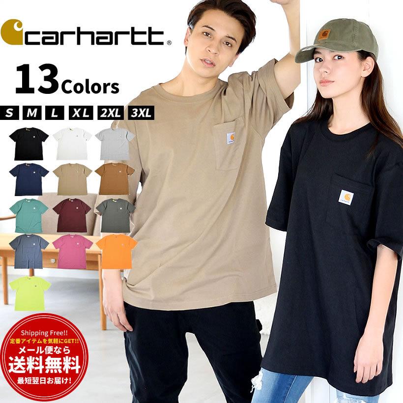 カーハート Tシャツ 半袖 オーバーサイズ 胸ポケット メンズ レディース ロゴ 海外モデル 大きいサイズ 夏 ブランド carhartt K87｜dj-dreams