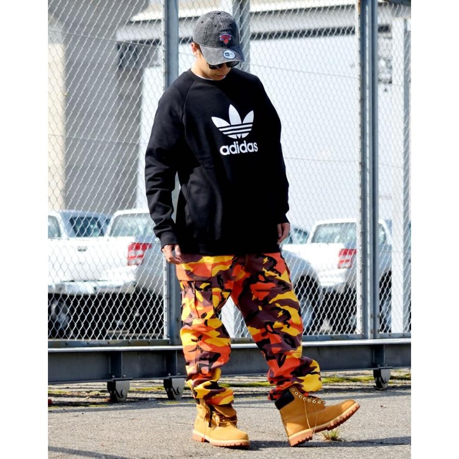 迷彩 ワイドパンツ メンズ カーゴポケット ロングパンツ 6ポケット