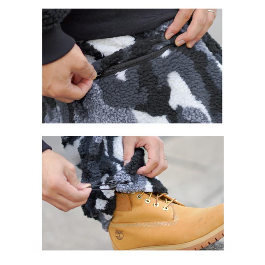 迷彩 ボア セットアップ メンズ 上下 モコモコ 大きいサイズ ゆったり