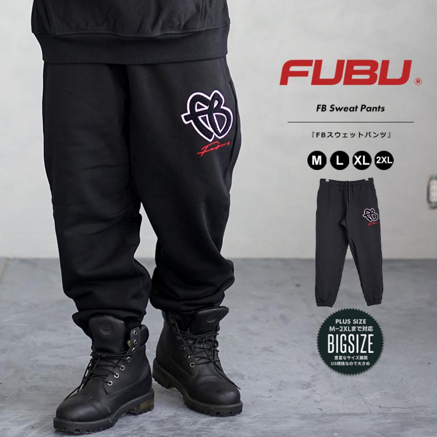 FUBU（フブ） スウェットパンツ メンズ ロング ブラック M L XL 2XL 
