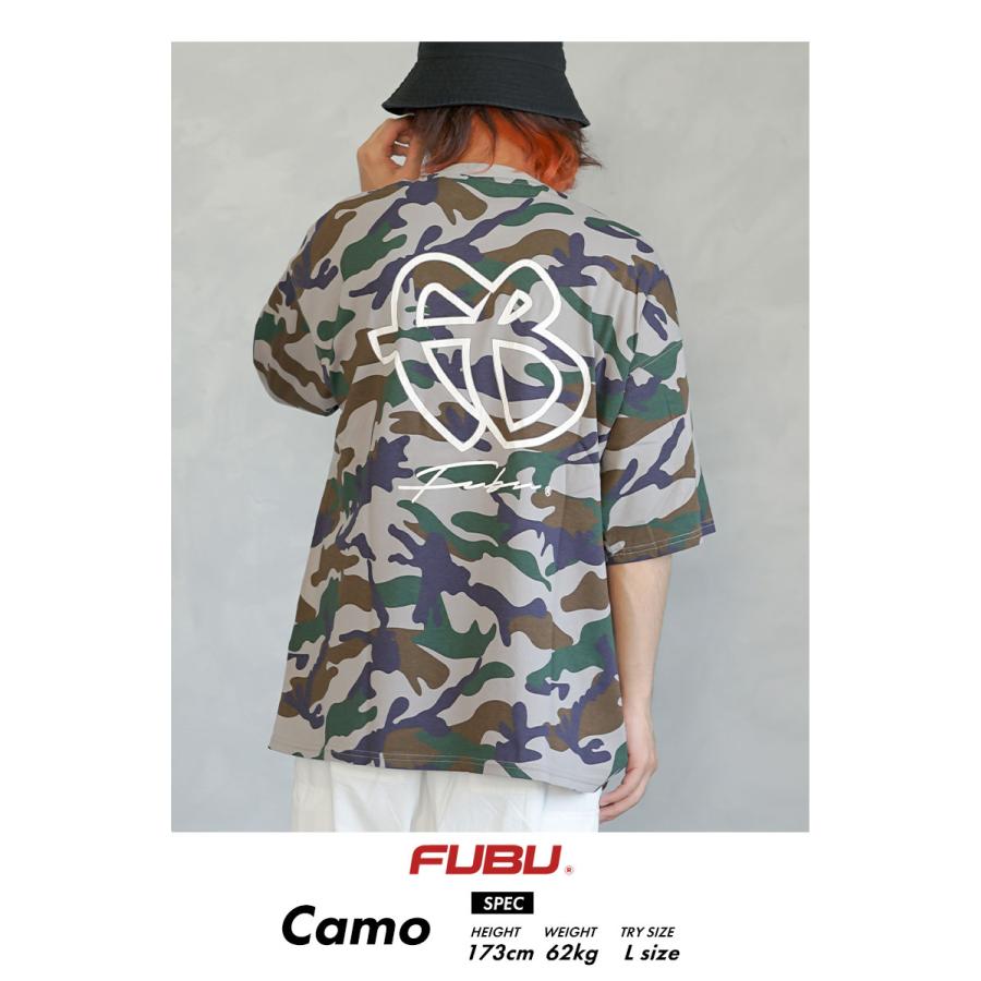 FUBU フブ tシャツ メンズ 半袖 大きいサイズ 迷彩柄 メイサイ