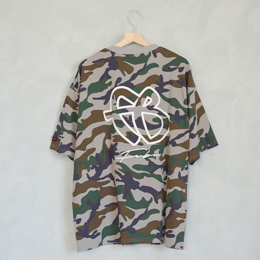 FUBU（フブ） tシャツ メンズ 半袖 大きいサイズ 迷彩柄 メイサイ