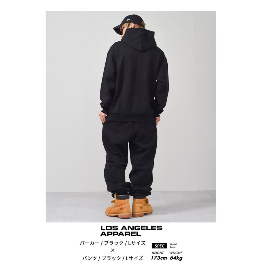 ロサンゼルスアパレル スウェット14oz 黒 L LOS ANGELES APPAREL