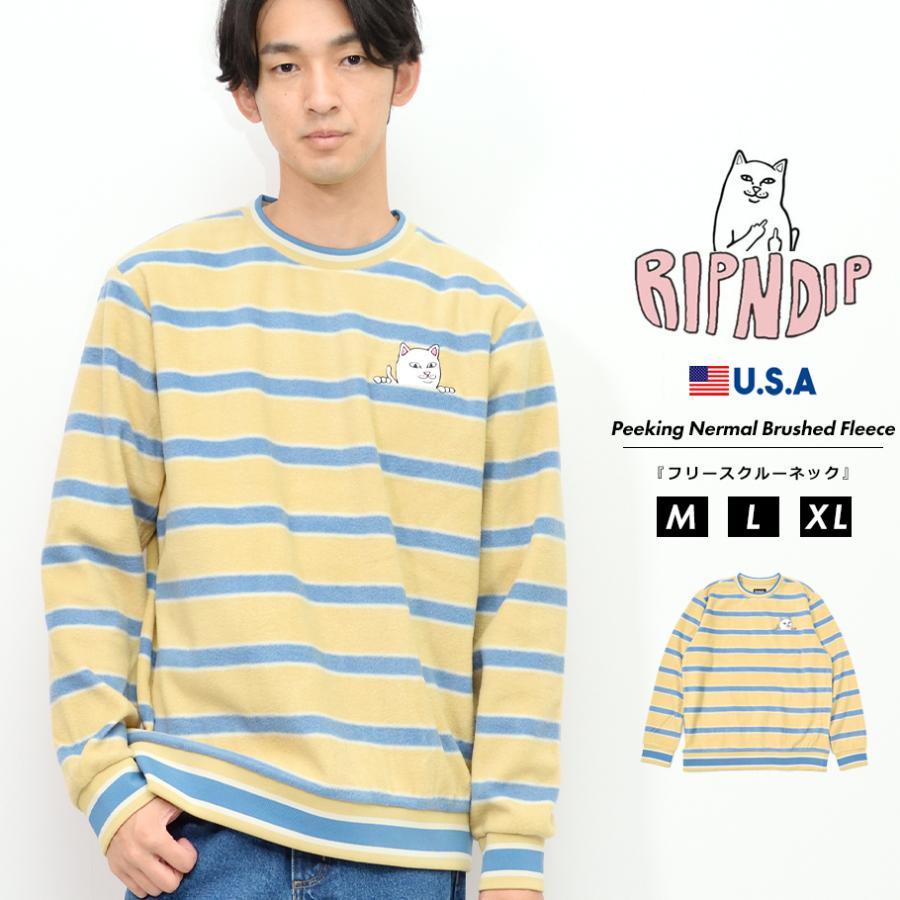 オンライン 通販 店 リップンディップ トレーナー ボーダー柄 メンズ レディース ネコ 猫 刺繍 Ripndip Rnd7019 ブランド おしゃれ ストリート系 B系 21秋冬 新作 クーポン有り App Digitallimegreen Co Za