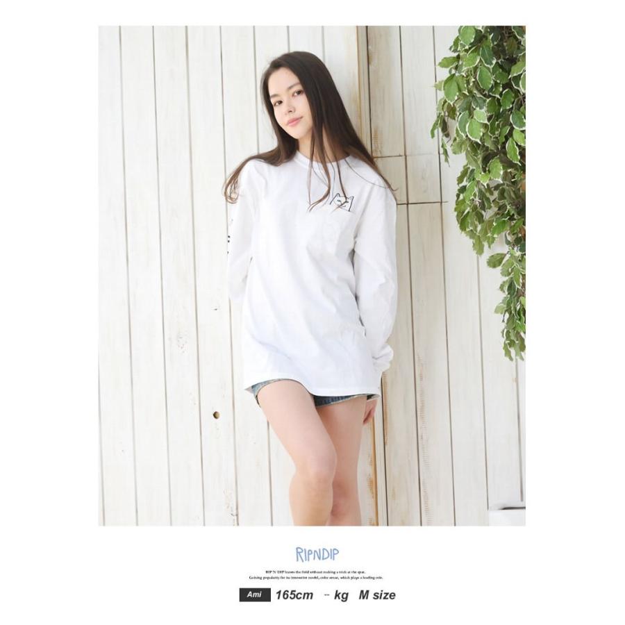 RIPNDIP リップンディップ Tシャツ メンズ レディース 長袖 ロンT USモデル ストリート 猫 ポケT 大きいサイズ 定番 新色 ブランド  秋冬