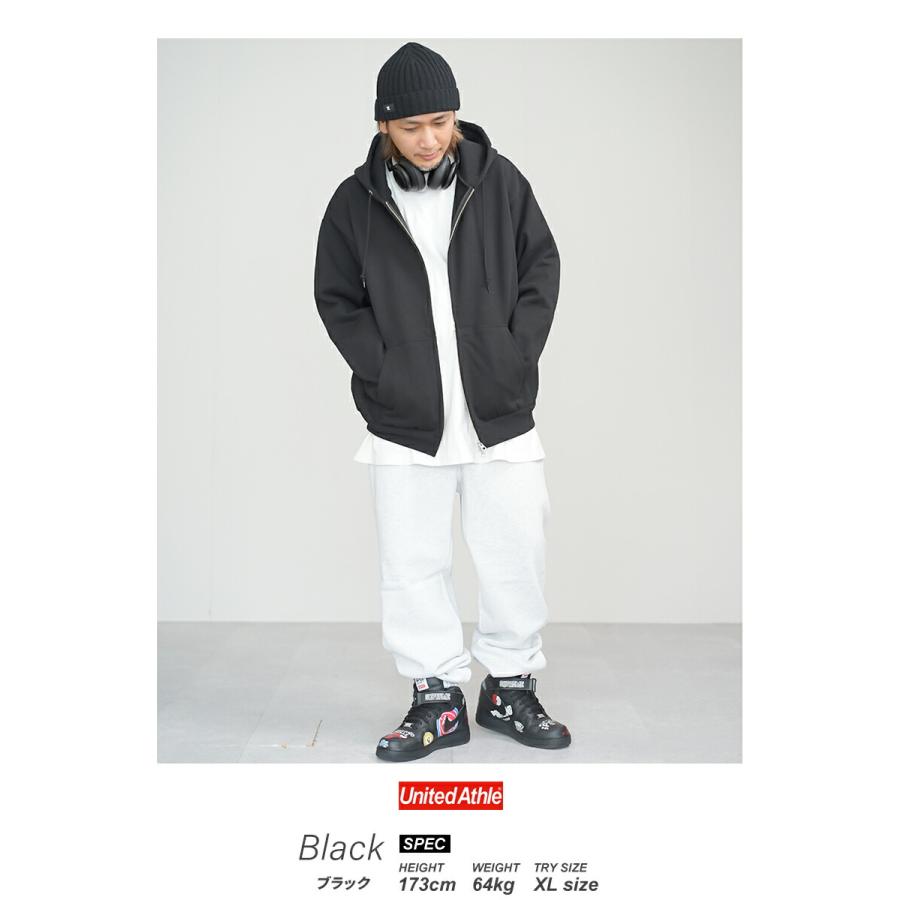 United Athle（ユナイテッドアスレ） ジップパーカー メンズ 15オンス
