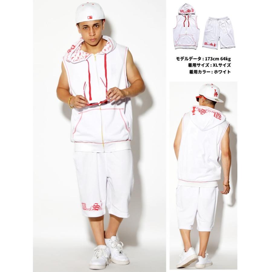 スウェット 上下セット ノースリーブ セットアップ メンズ トップス