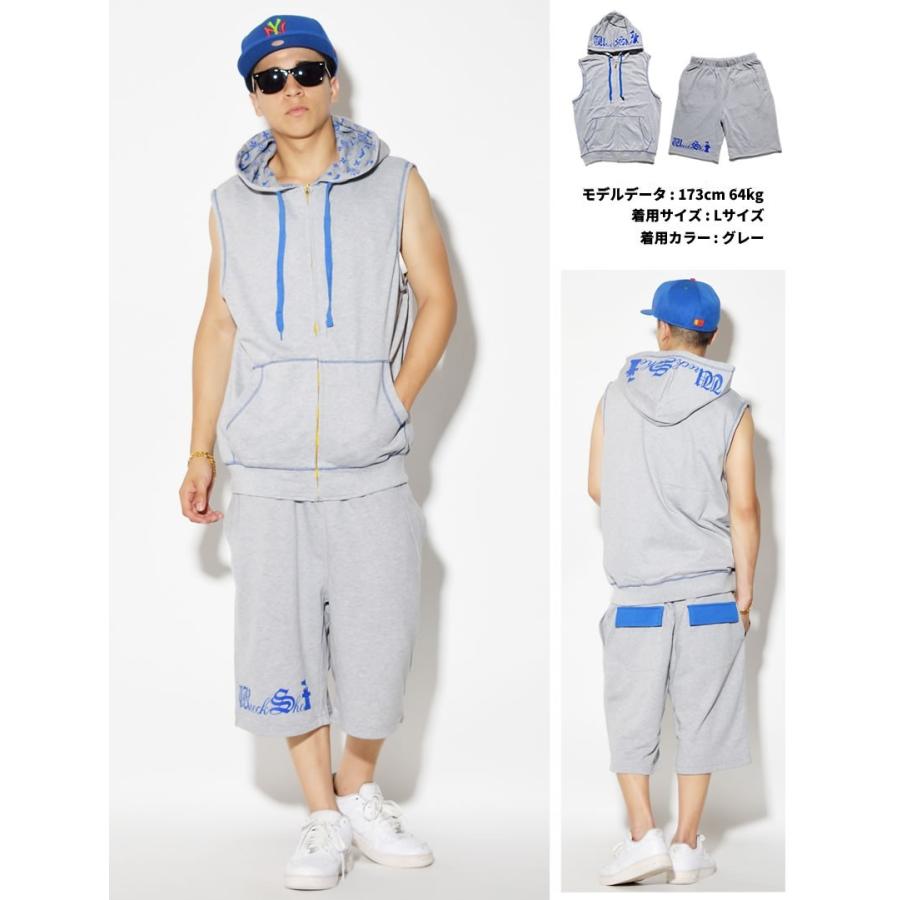 スウェット 上下セット ノースリーブ セットアップ メンズ トップス