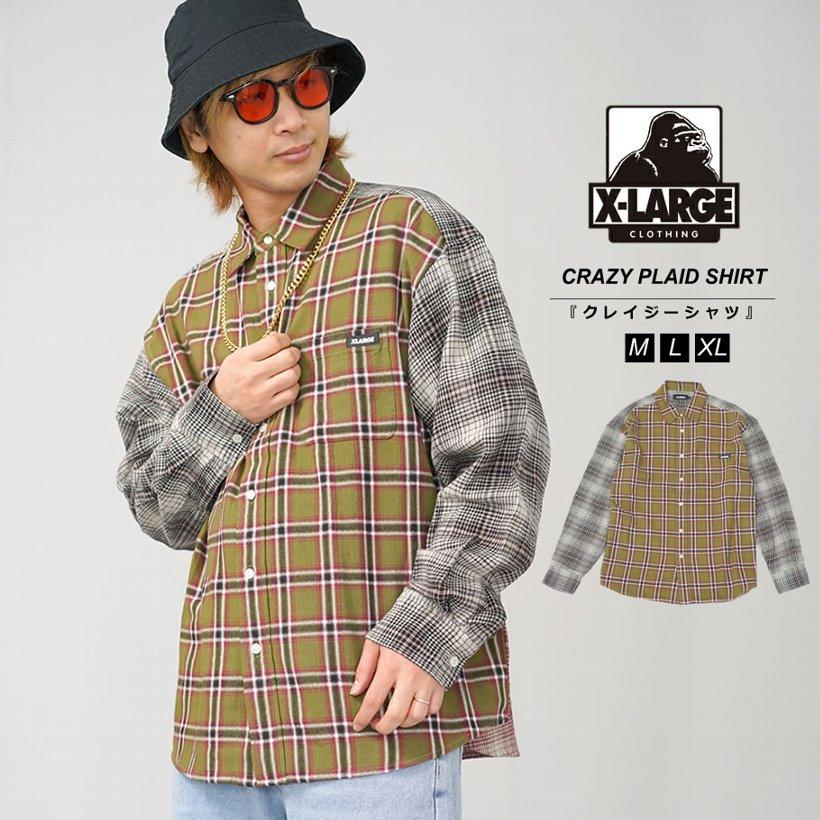 XLARGE（エクストラ ラージ） チェックシャツ メンズ 長袖 ストリート