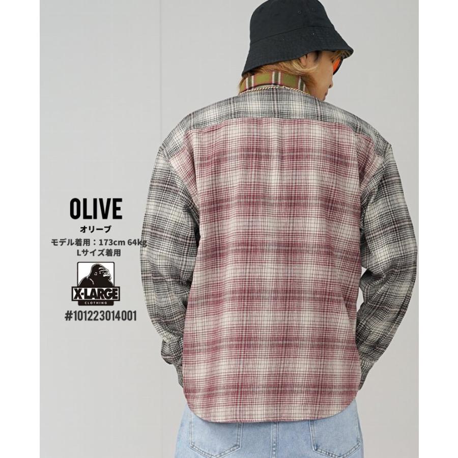 XLARGE（エクストラ ラージ） チェックシャツ メンズ 長袖 ストリート