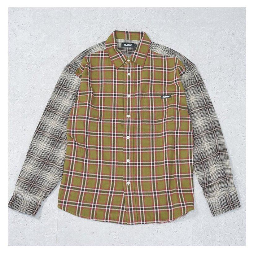 XLARGE（エクストラ ラージ） チェックシャツ メンズ 長袖 ストリート