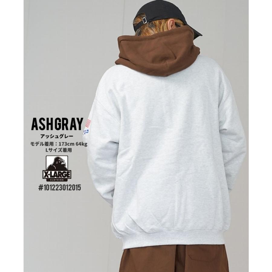 XLARGE エクストララージ ハーフジップ パーカー メンズ ロゴ XLARGE エクストララージ ハーフジップ パーカー メンズ ロゴ