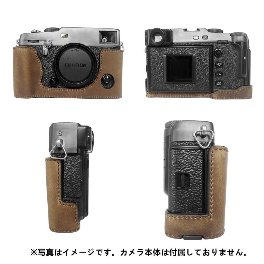 富士フイルム FUJIFILM X-Pro3カメラケース　本革 バッテリー交換でき 三脚ネジ穴 ショルダーストラップ付き 標識クロス付き
