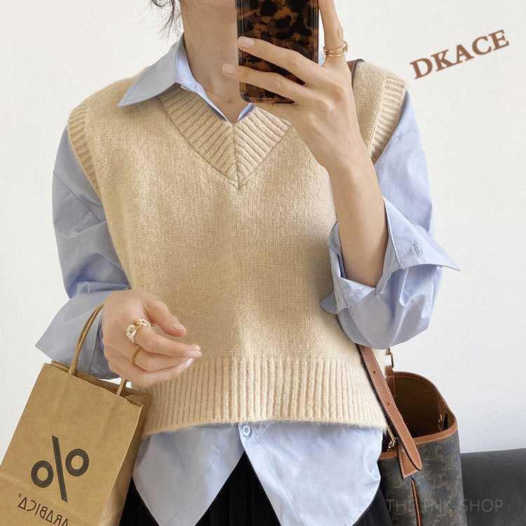 ニット ベスト レディース Vネック ニットベスト ショート丈 ベスト 春 おしゃれ ニットベスト 韓国風 大きいサイズ ベスト コーデ スクール u R5o6oy1xkr Dk商事 通販 Yahoo ショッピング