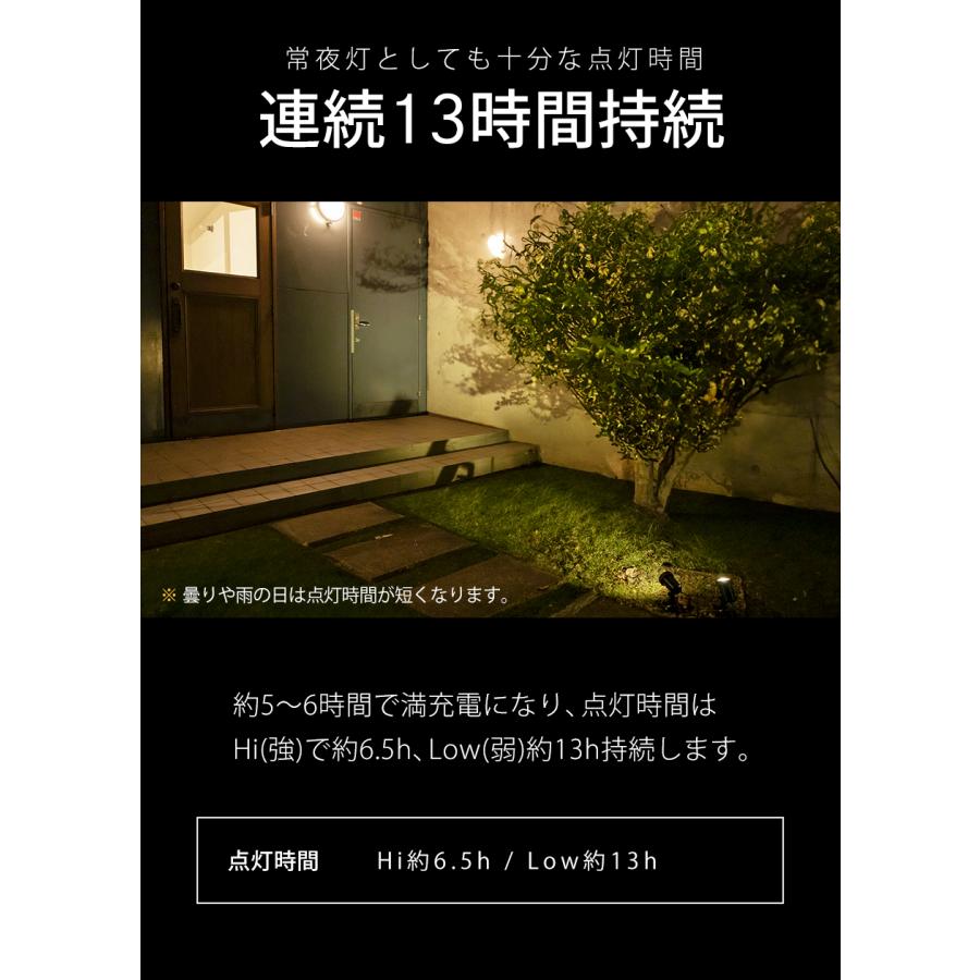 ソーラー ライト 屋外 Candor(R) 明るい IP68 防水 LEDスポットライト ガーデンライト 温暖色２灯 ソーラー ライト センサーライト 屋外 led  防水 柊 | Candor | 12