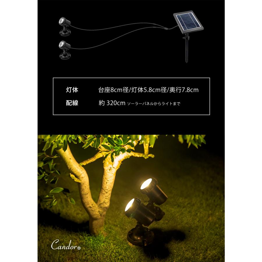 Candor ソーラー ライト 屋外 Candor(R) 明るい IP68 防水 LED Candor ソーラー ライト 屋外 Candor(R) 明るい IP68 防水 LED