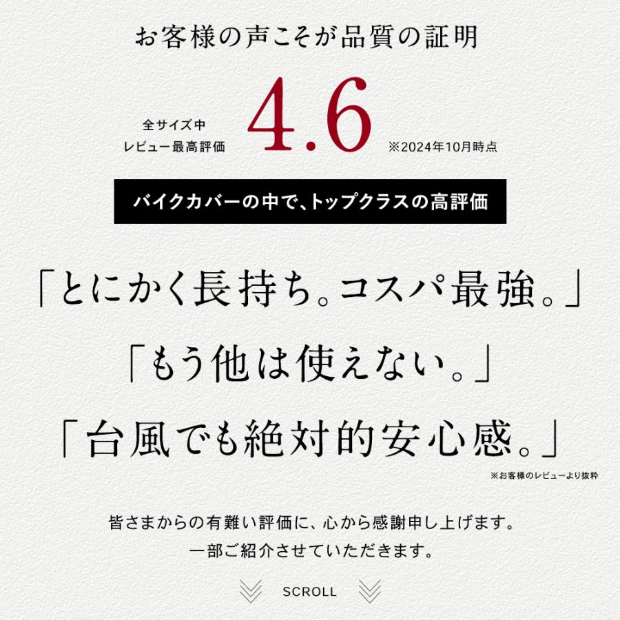 バイクカバー1L 耐熱 防水 溶けない 超撥水 オックス300D 厚手 バイクカバー原付 スクーター 250cc未満ネイキッド 柊 | ブランド登録なし | 03