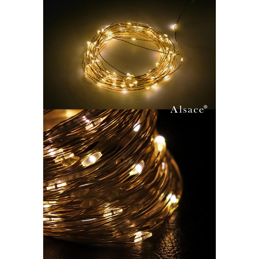 【公式 Alsace(R) 正規品】 LED ジュエリーライト 【珍しいACコンセント式】 ワイヤー 120cm 150cm 180cm に100球 10ｍ リモコン 室内 屋外 柊 イルミネーション |  | 06
