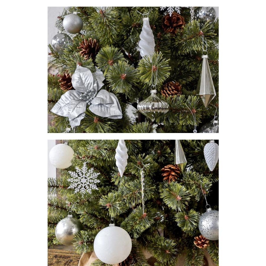 クリスマスツリー 120cm アルザスツリー + 62p Luxury オーナメントセット 2024ver.樅 鉢カバー付属｜dko｜12