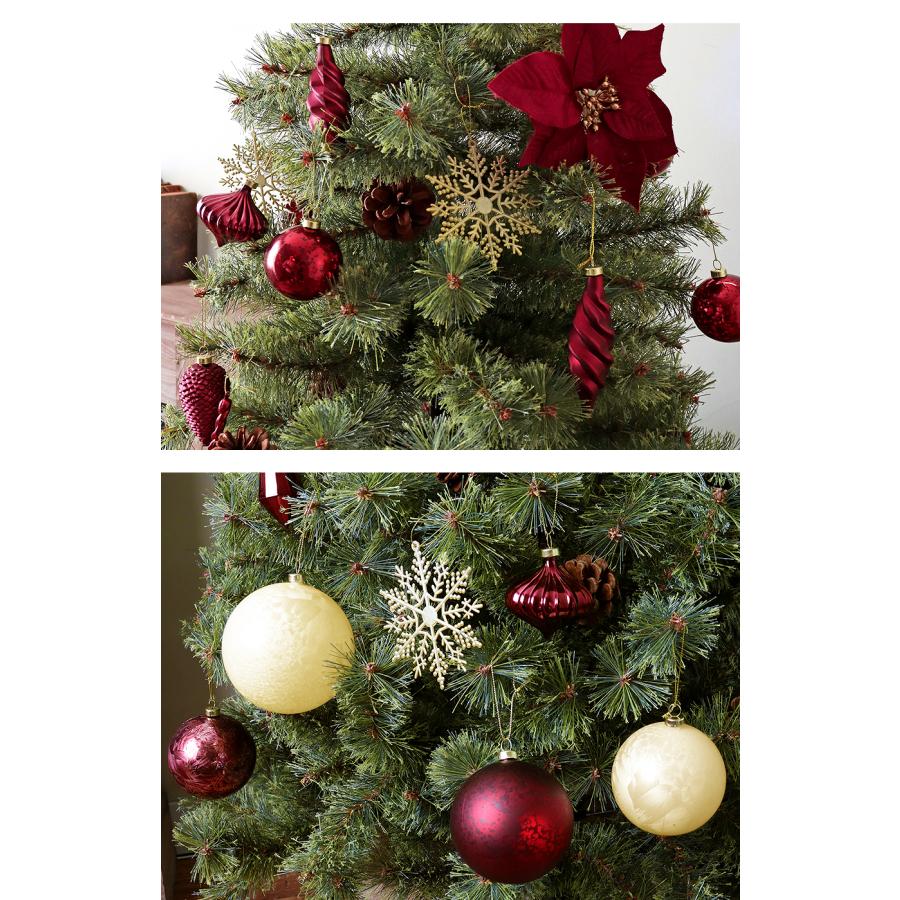 クリスマスツリー 120cm アルザスツリー + 62p Luxury オーナメントセット 2024ver.樅 鉢カバー付属｜dko｜15