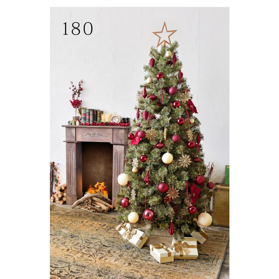 クリスマスツリー 120cm アルザスツリー + 62p Luxury オーナメントセット 2024ver.樅 鉢カバー付属｜dko｜16