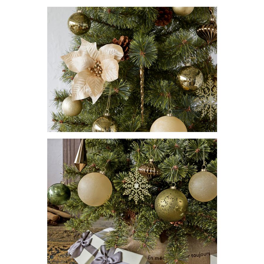 クリスマスツリー 120cm アルザスツリー + 62p Luxury オーナメントセット 2024ver.樅 鉢カバー付属｜dko｜07