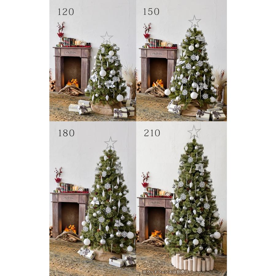 クリスマスツリー 180cm アルザスツリー + 62p Luxury オーナメントセット 2023ver.樅 鉢カバー付属
