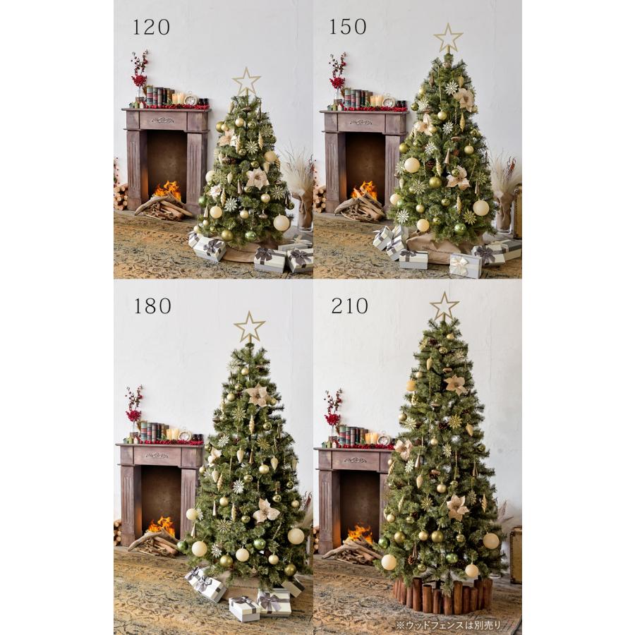 クリスマスツリー 180cm アルザスツリー + 62p Luxury オーナメントセット 2024ver.樅 鉢カバー付属｜dko｜09